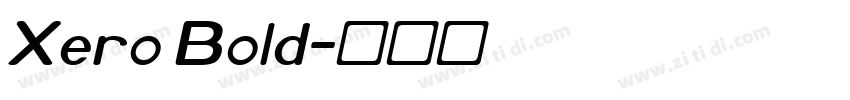 Xero Bold字体转换